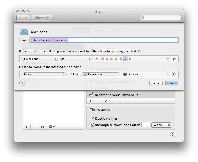 Referentie voor OmniFocus